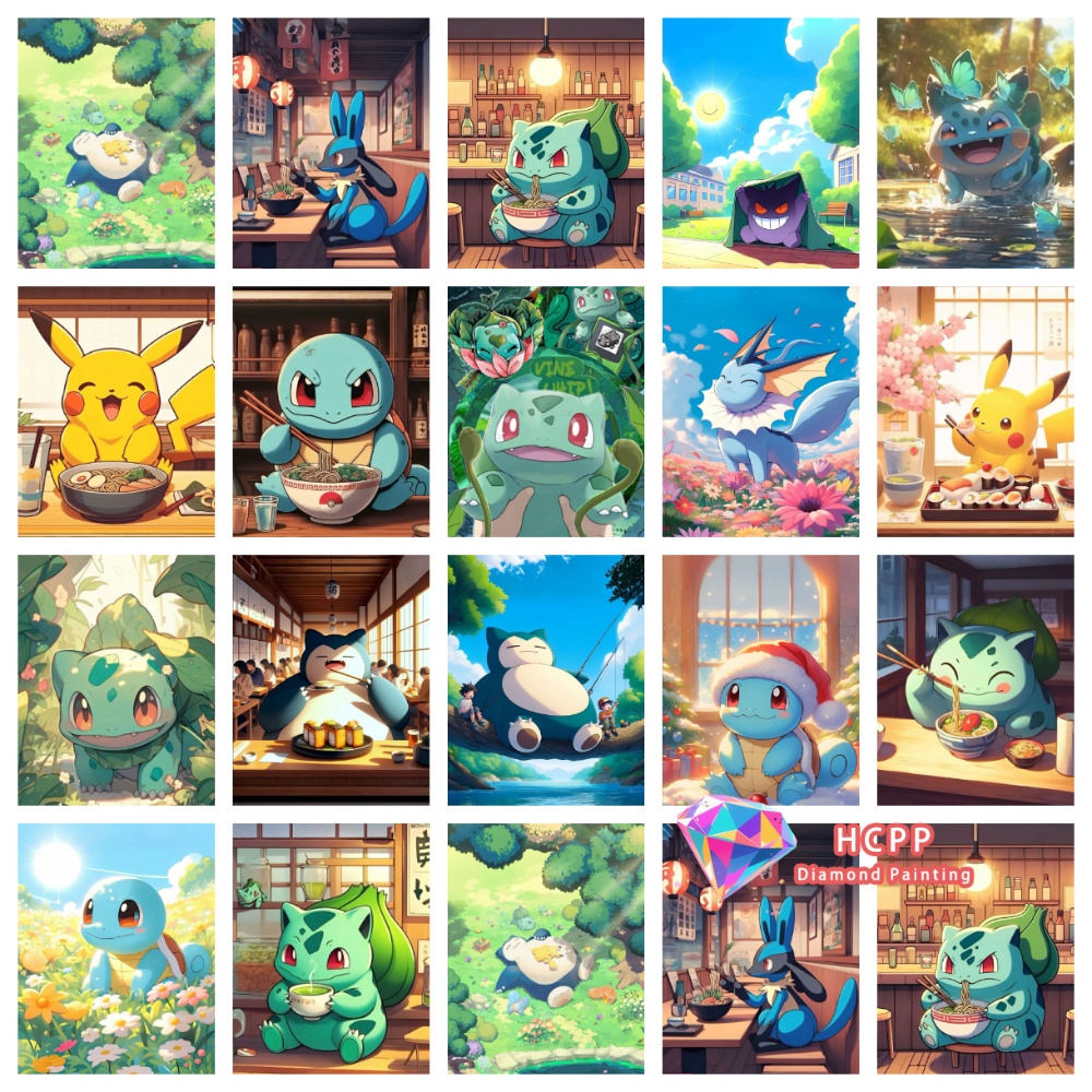 Resin Art Work - Kit de Pintura em Diamante Pikachu