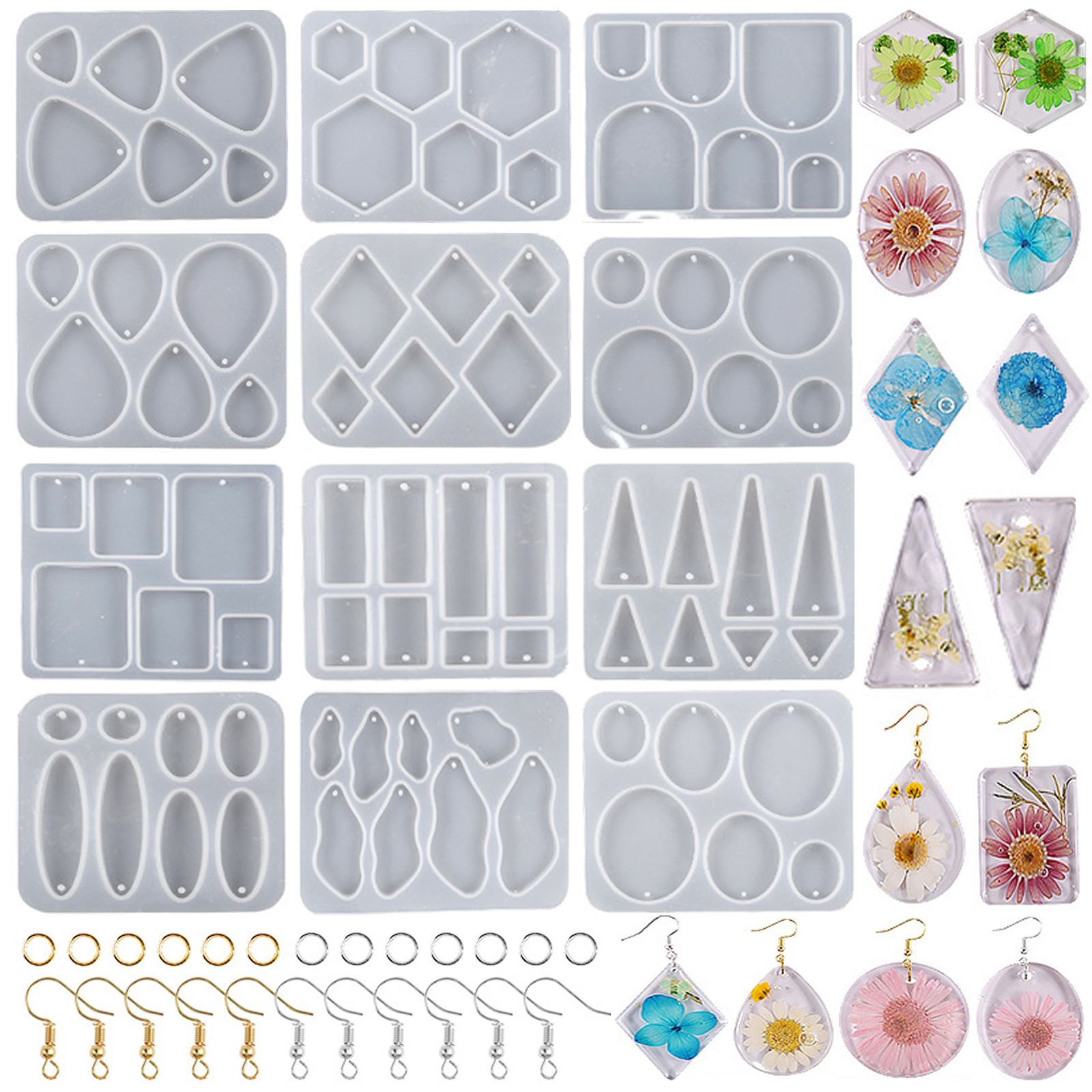 Resin Art Mold - Brinco geométrico pingente de silicone molde