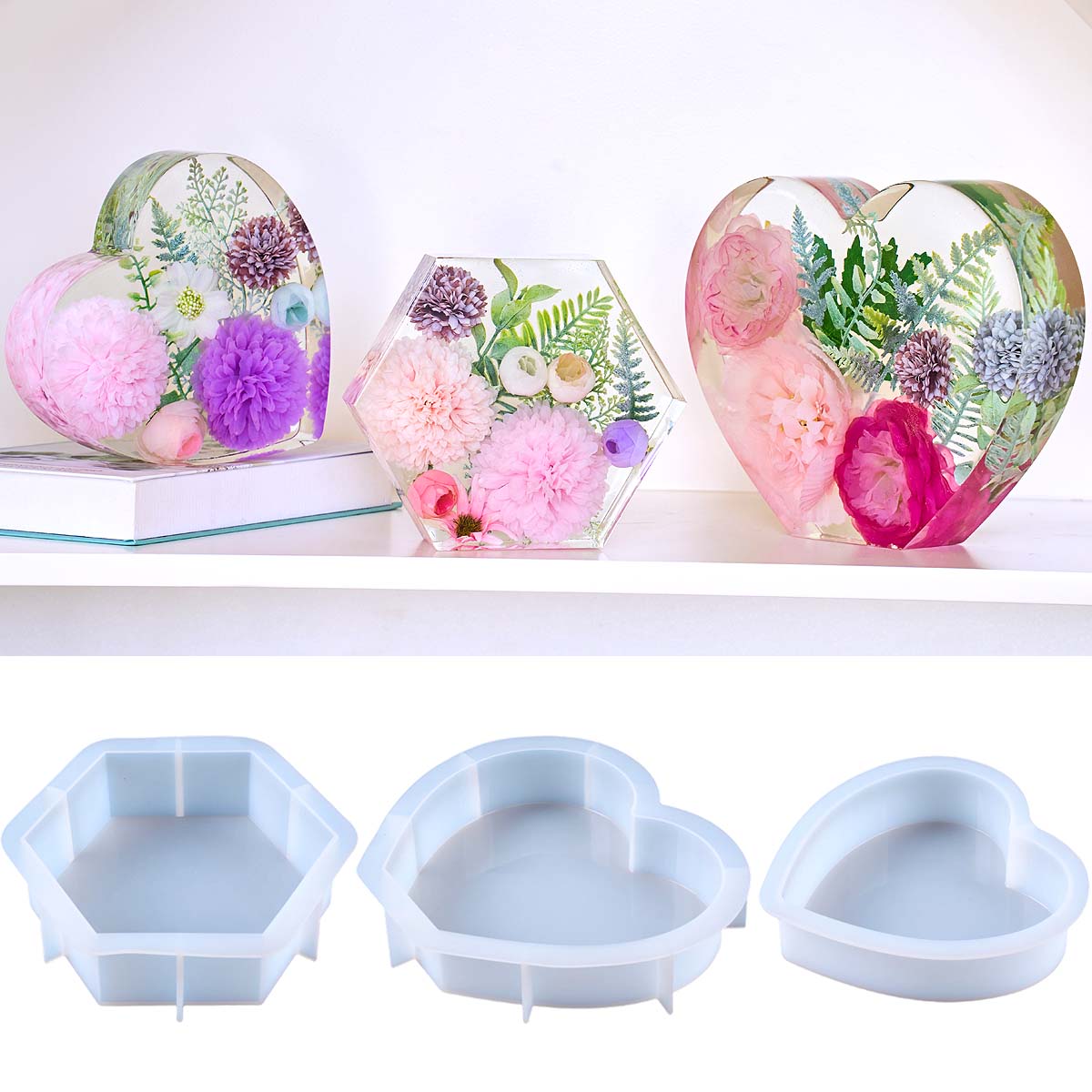 Resin Art Mold - Molde de Silicone Grande em Formato