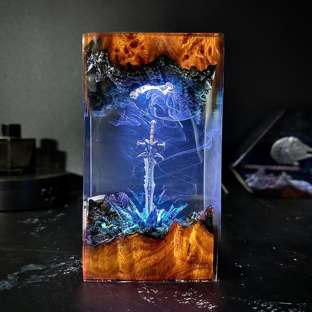 Resin Art Design For Wedding - Série mágica de madeira maciça resina