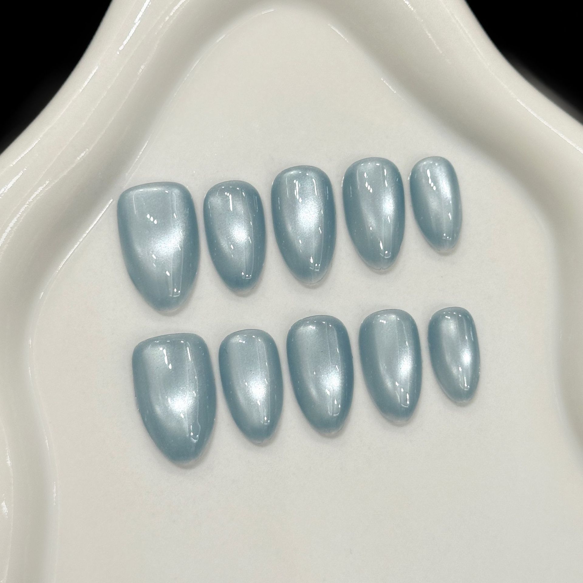 Resin Art Design - 10 Peças de Unhas Falsas em