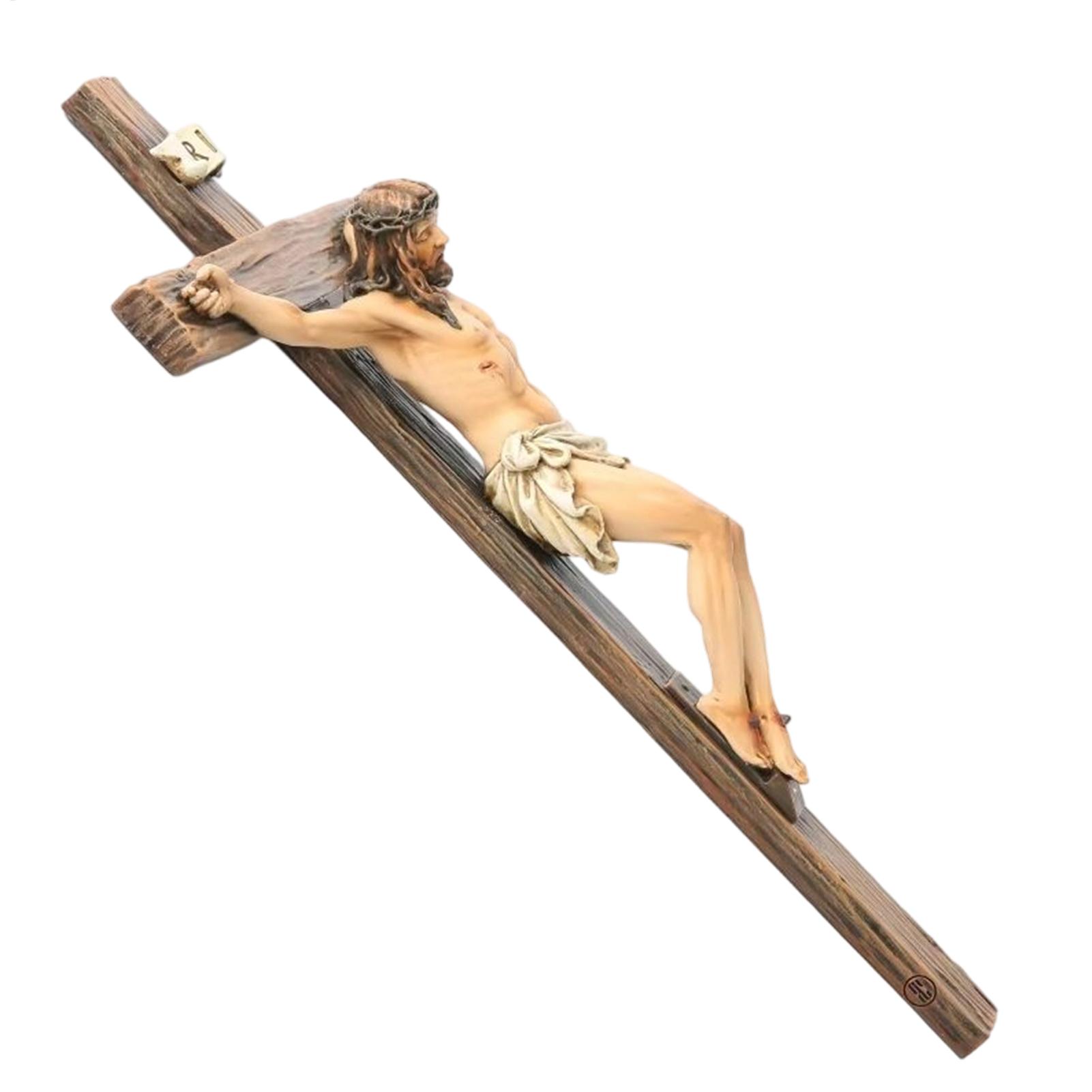 Resin Art Sculptures - Estátua de Resina Jesus Pintada à