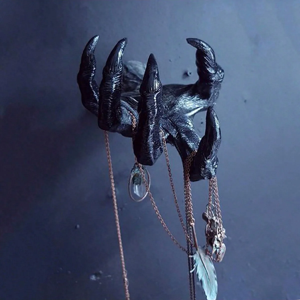 Resin Art Sculptures - Halloween gótico bruxa mão estátua casa