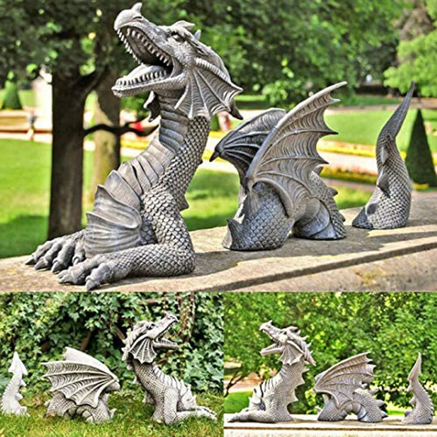 Resin Art Sculptures - Resina Dragão Esculturas para Jardim, Escultura