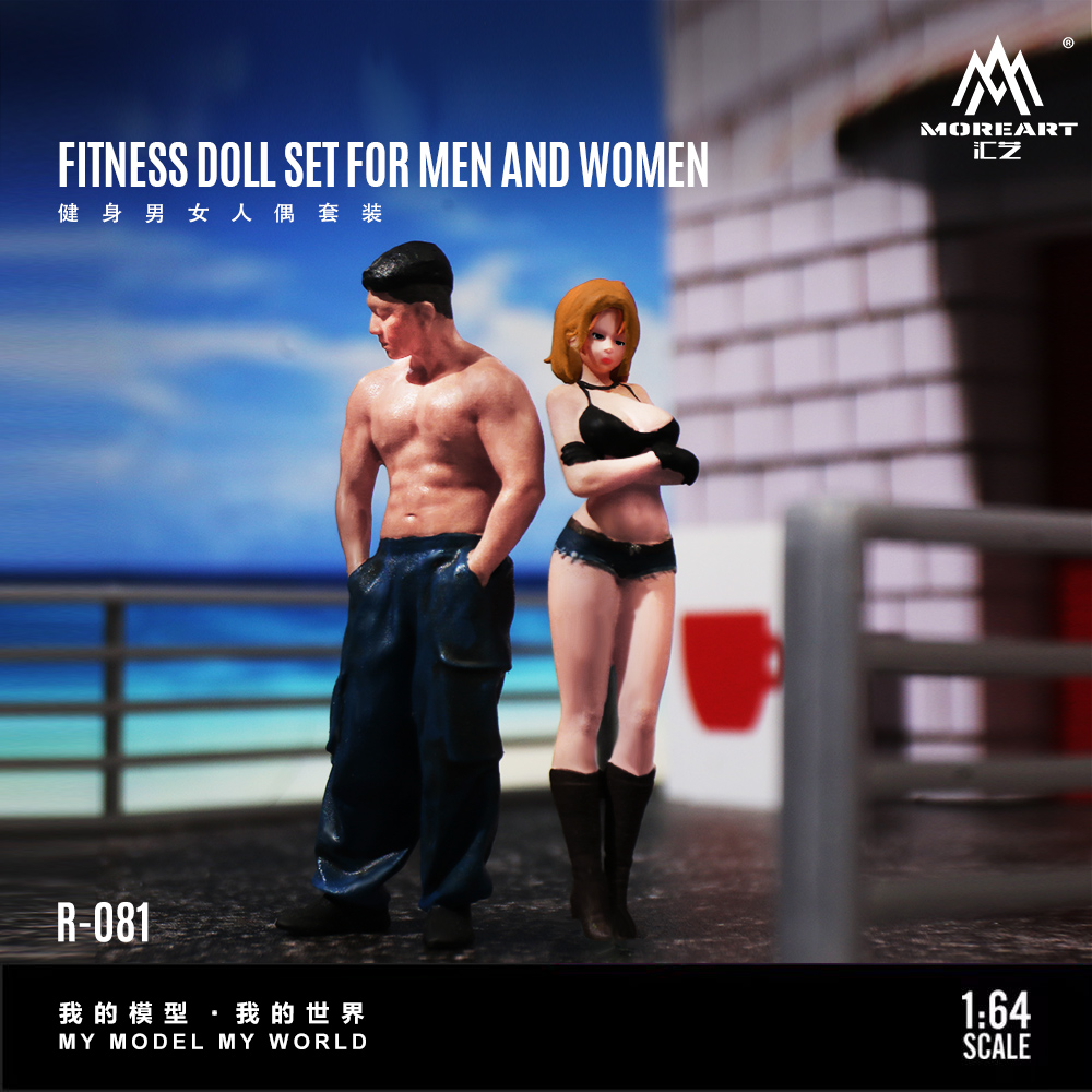 Resin Art Decor - Conjunto de Bonecos de Resina Fitness