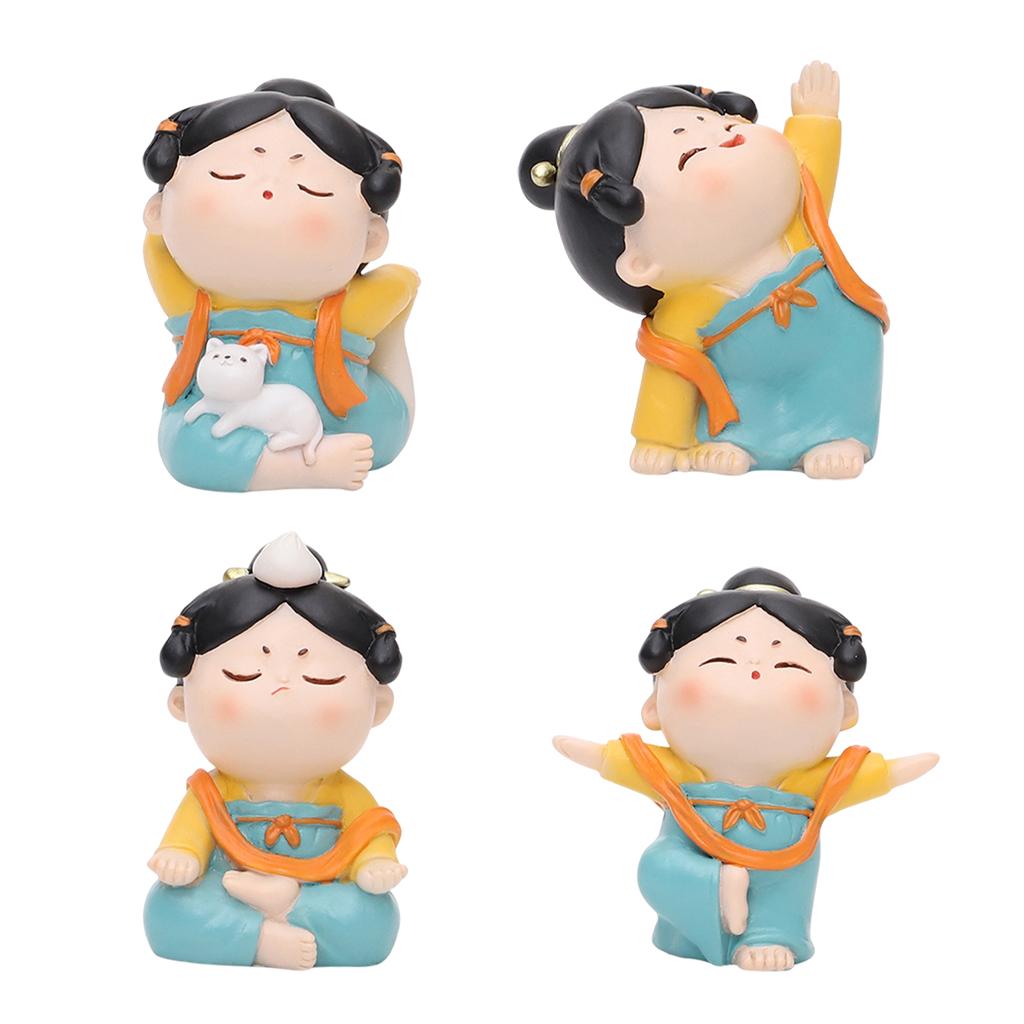 Resin Art Studio - Estátua de Yoga de Senhora Chinesa