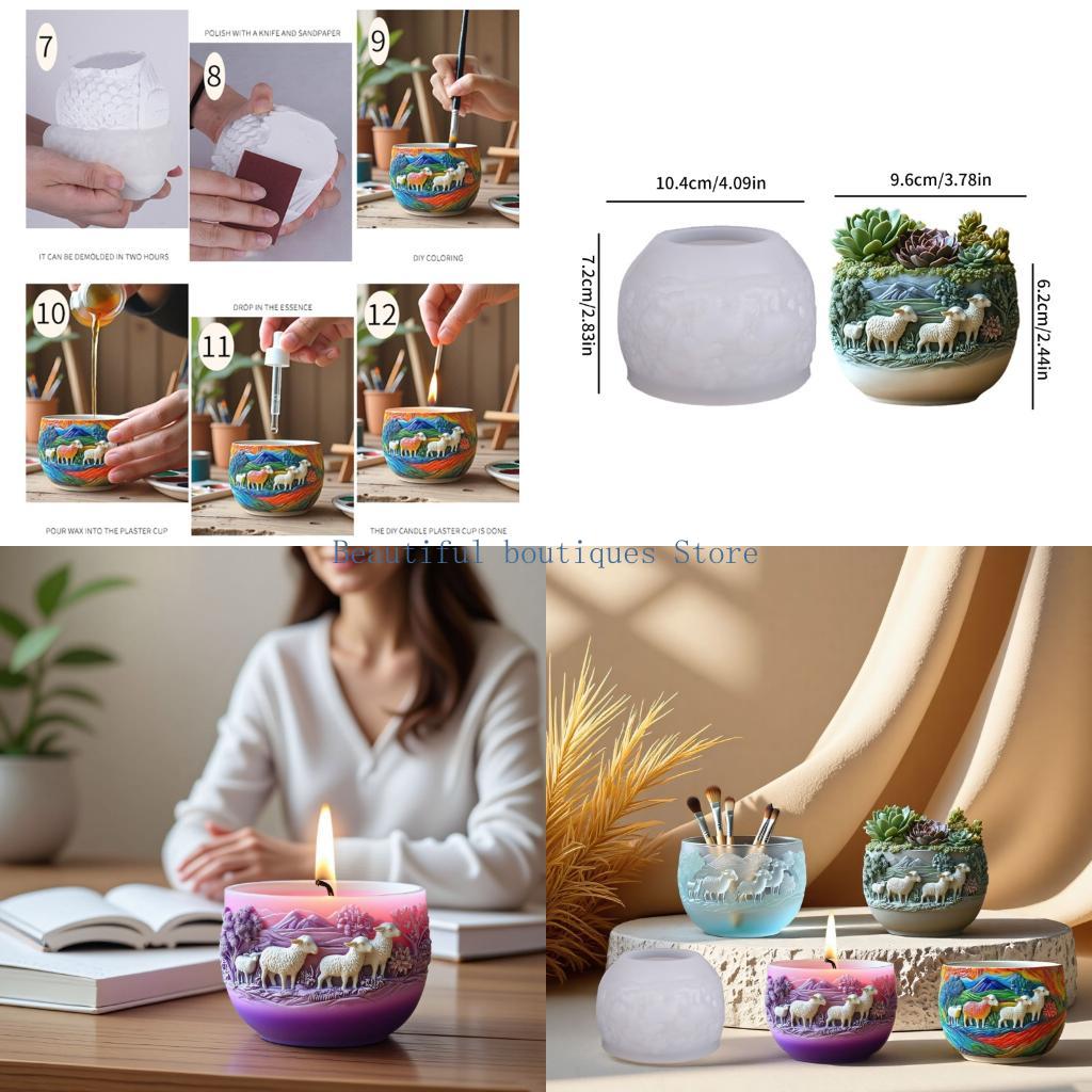 Resin Art Unique Ideas - Molde silicone cabra criativo U4LF perfeito