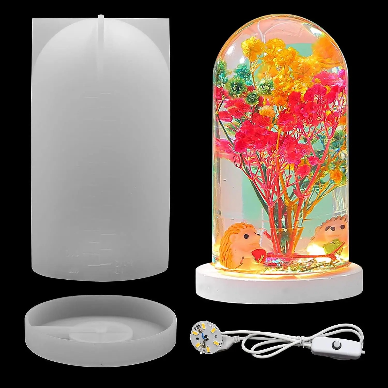 Resin Art Light - Diy cristal resina epóxi molde led
