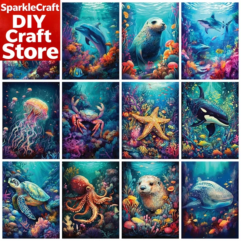 Resin Art Work - Kit de pintura com diamantes redondos