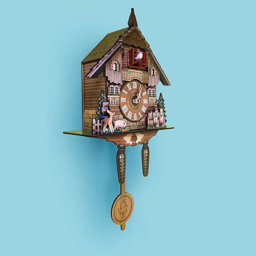 Resin Art Watch - Relógio de parede pêndulo de madeira