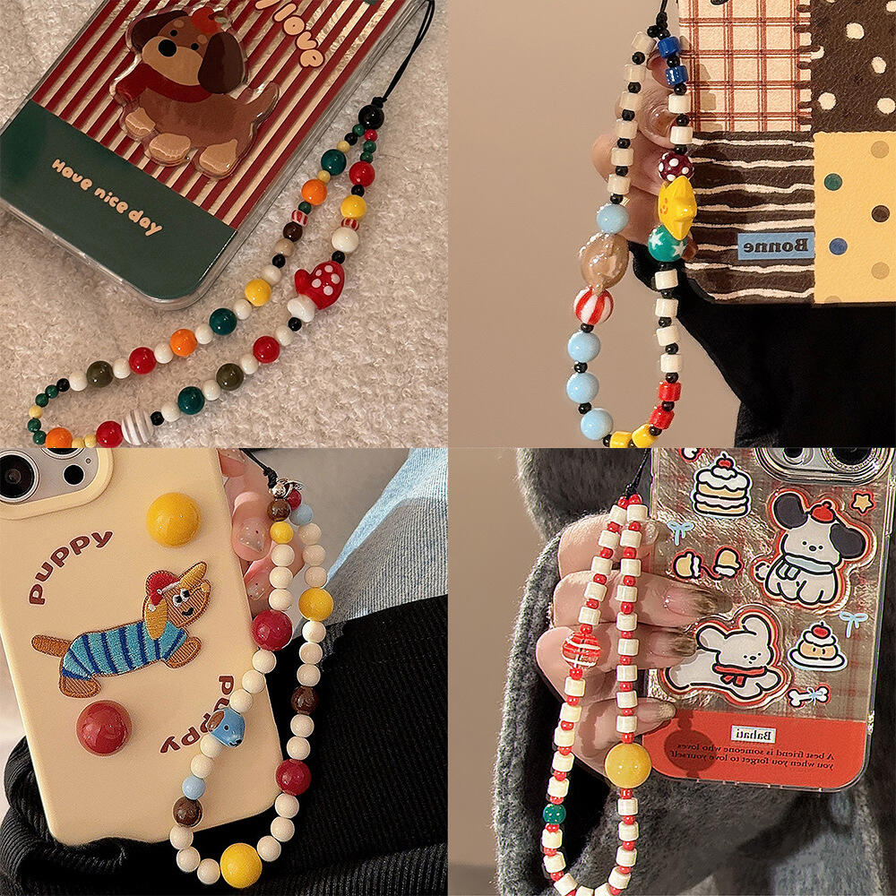 Resin Art Phone Case - Bonito cão urso queijo pingente de