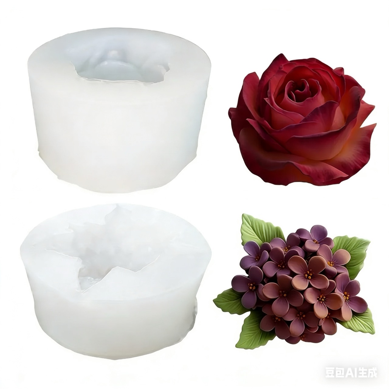 Resin Art Design For Wedding - 2 peças de moldes de silicone