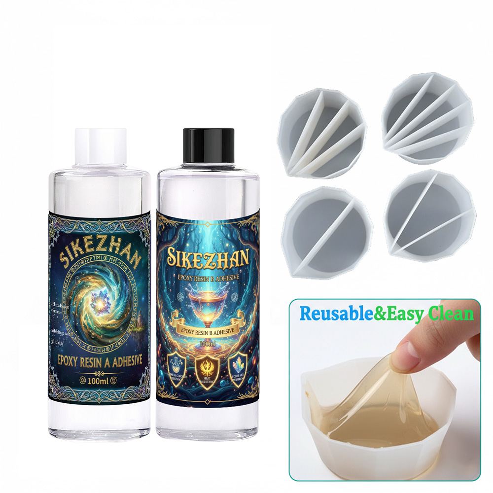 Resin Art Pouring - Kit de Resina Epóxi com 4
