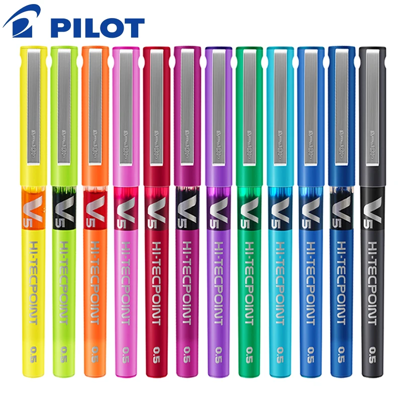 Pilot Pen V5 - Agulha completa Gel Pen, reta Esferográfica