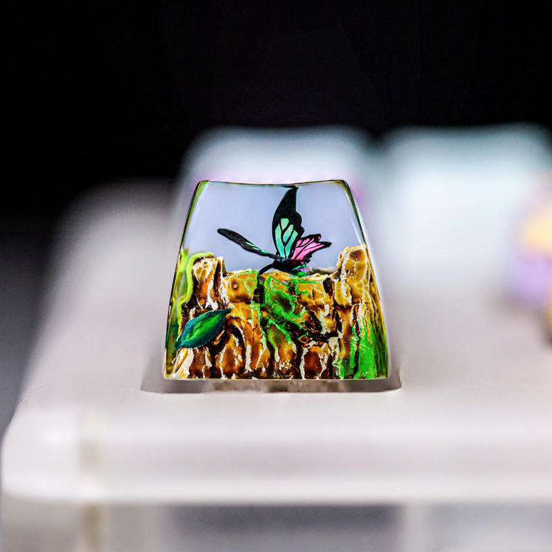 Resin Art Decor - Tecla de Resina com Tema de