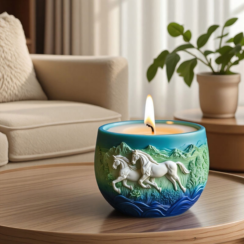 Resin Art Unique Ideas - E1pe molde cavalo silicone reutilizável textura