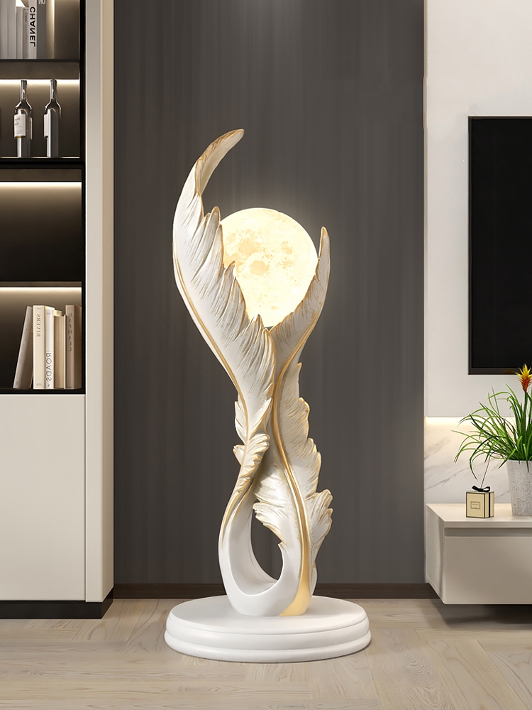 Resin Art Floor - Decoração para casa criativa luminosa pena