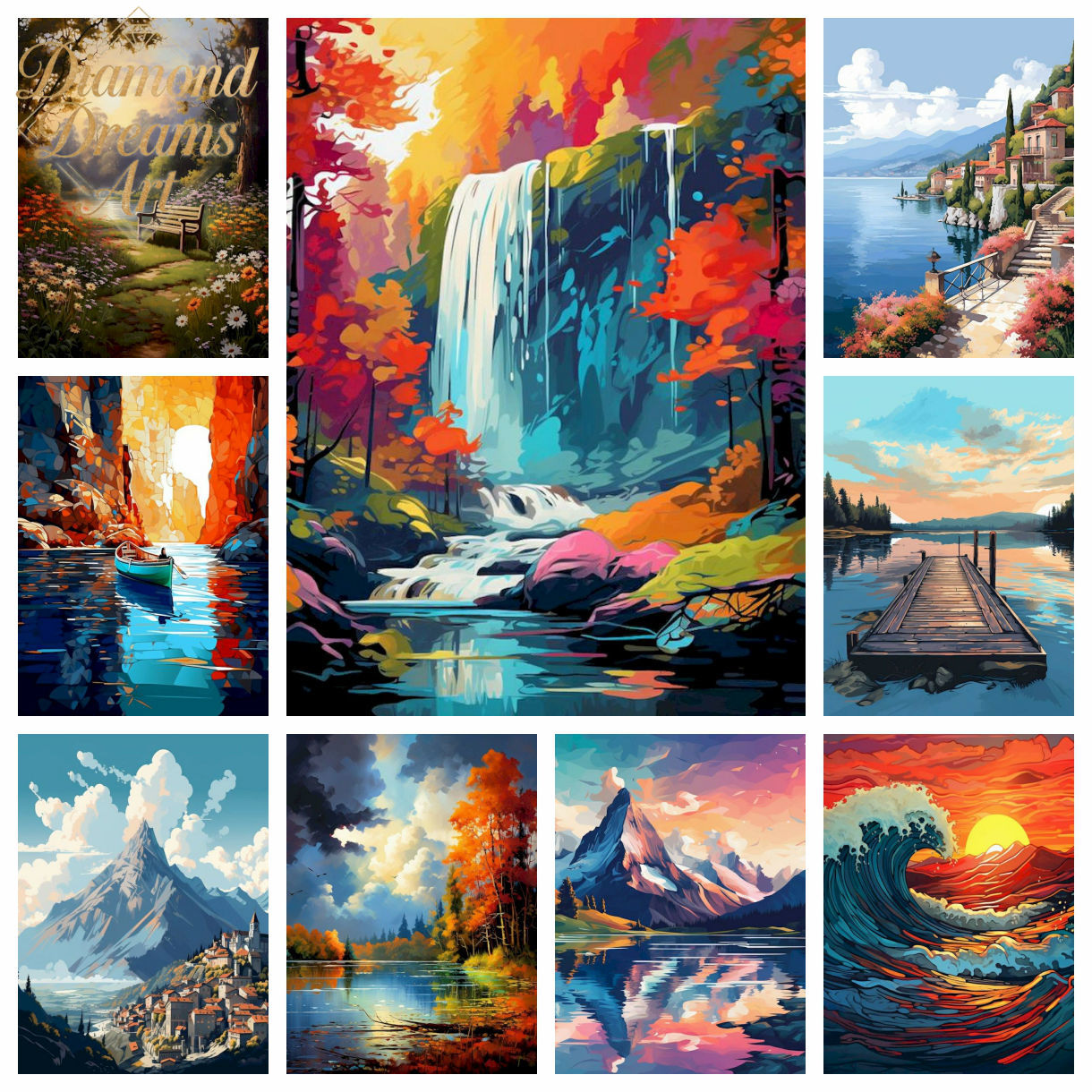Pinturas Decorativas de Paisag - Resin Art Work avaliação e preço