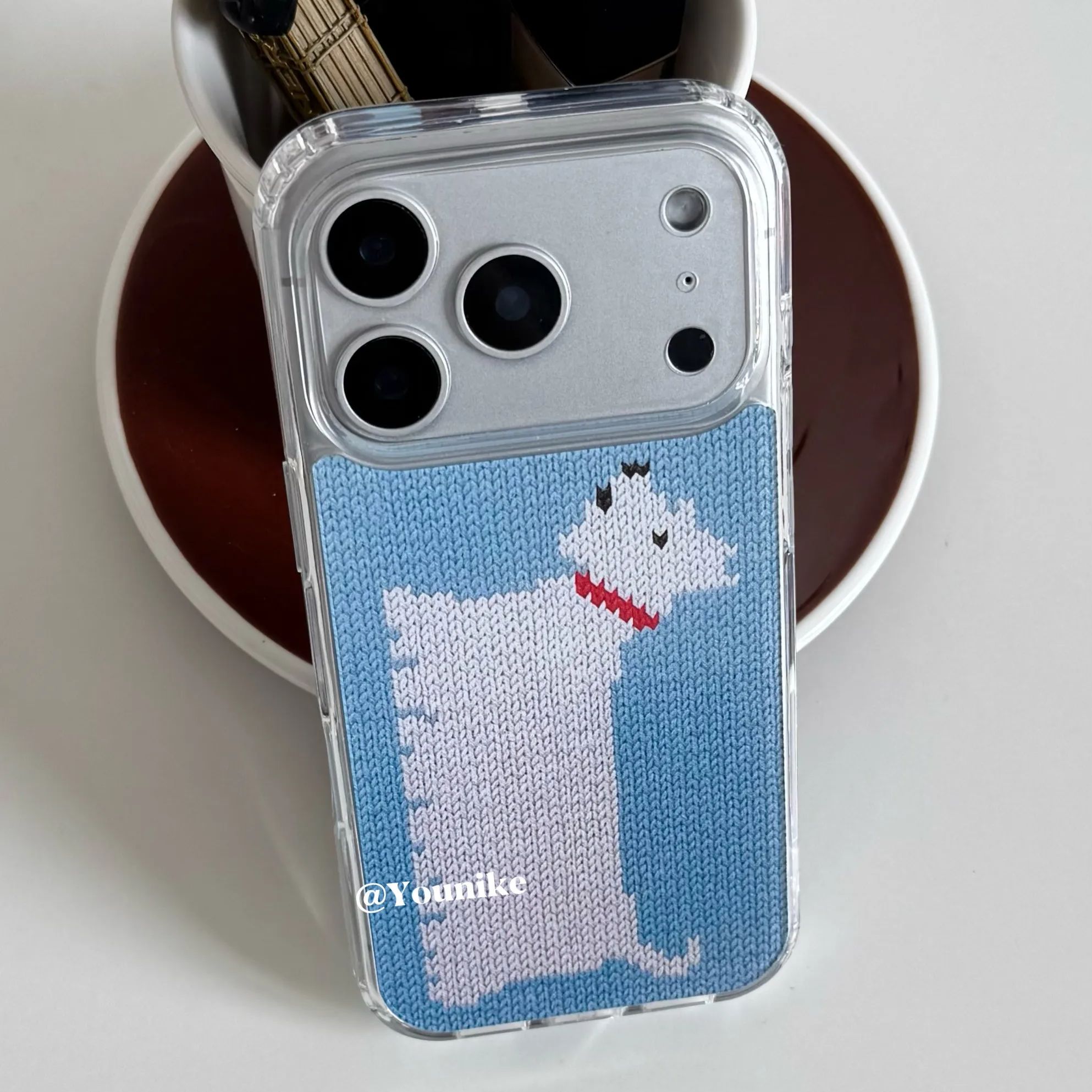 Coreano ins malha impressa oci - Resin Art Phone Case avaliação e preço