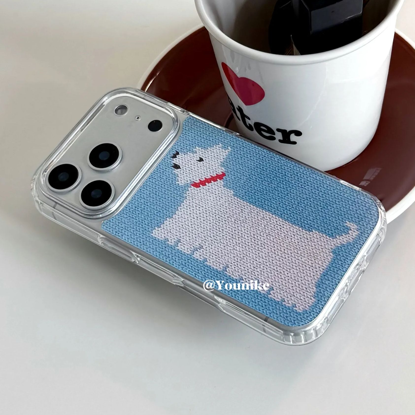 Coreano ins malha impressa oci - Resin Art Phone Case avaliação e preço