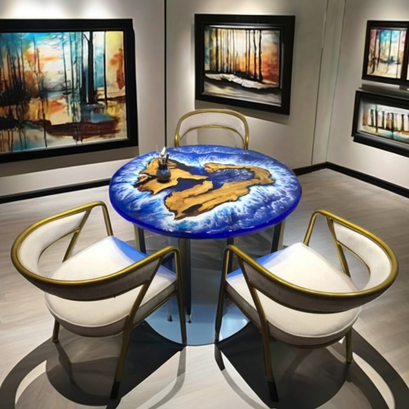 Mesa de Jantar Retangular de R - Resin Art Design For Wedding avaliação e preço