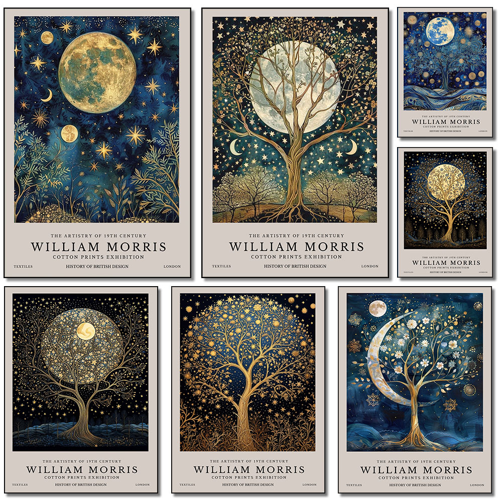 Pôster retrô William Morris co - Resin Art Studio avaliação e preço