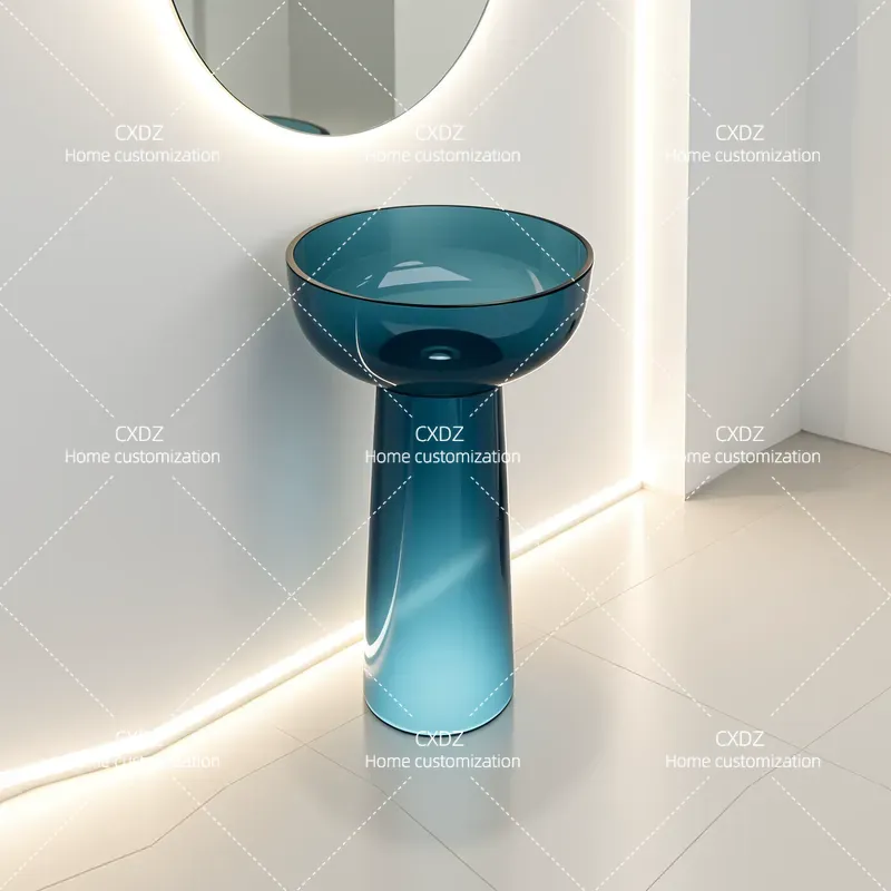 Lavatório de Coluna Integrado  - Resin Art Floor avaliação e preço