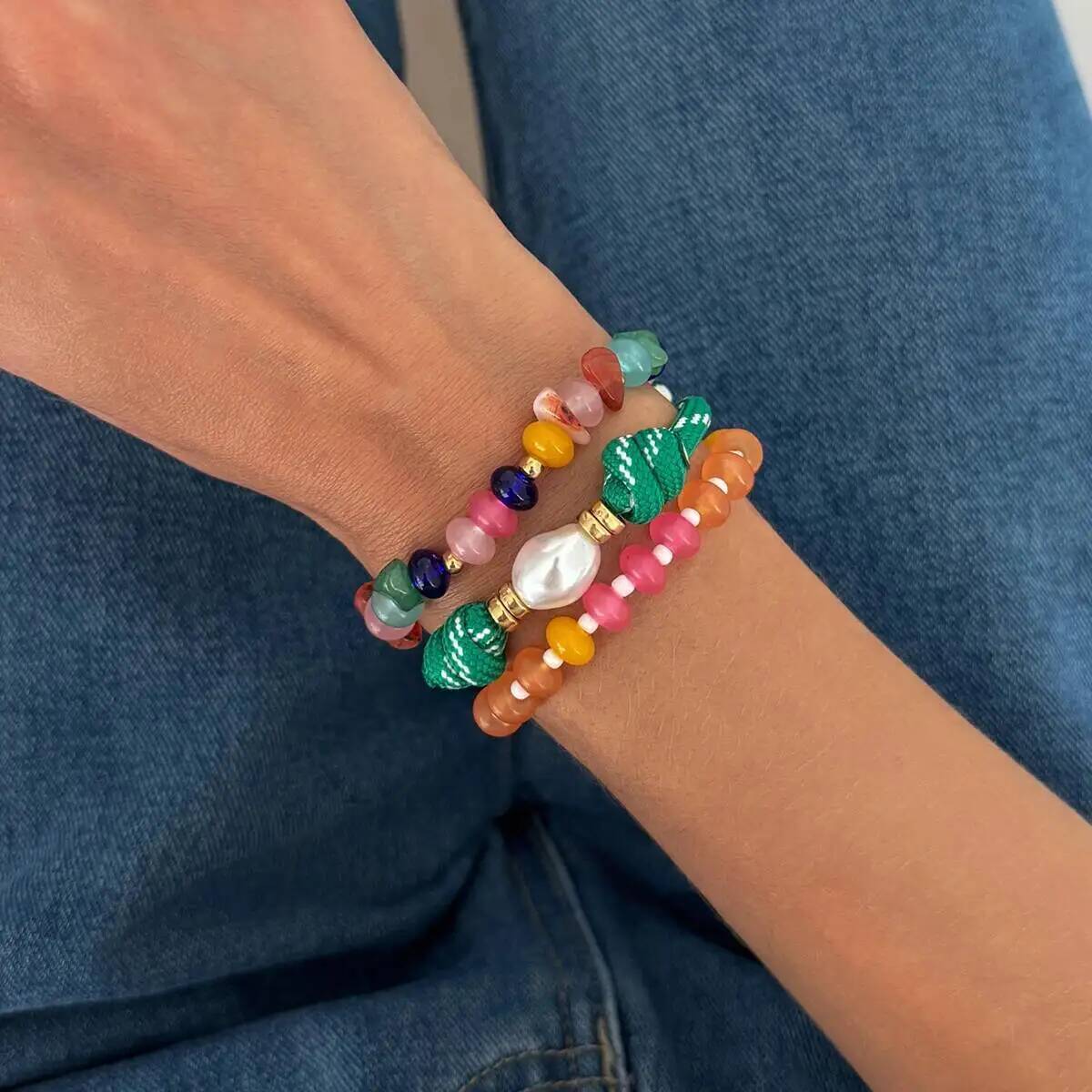 KunJoe Conjunto de 3 Pulseiras - Resin Art Watch avaliação e preço