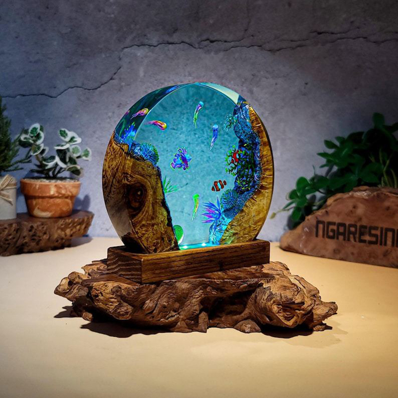 Luminária de Mesa de Resina co - Resin Art Light avaliação e preço