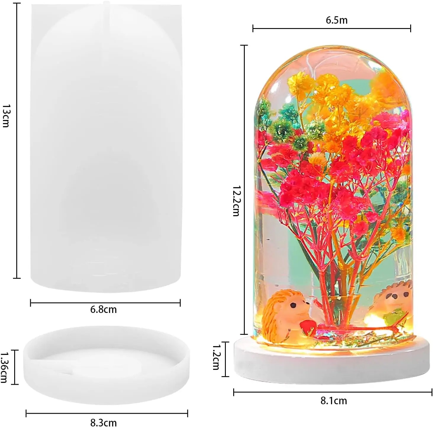 Diy cristal resina epóxi molde - Resin Art Light avaliação e preço