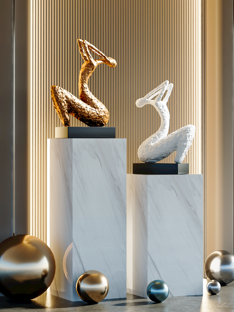 Estatuetas interiores abstrata - Resin Art Floor avaliação e preço