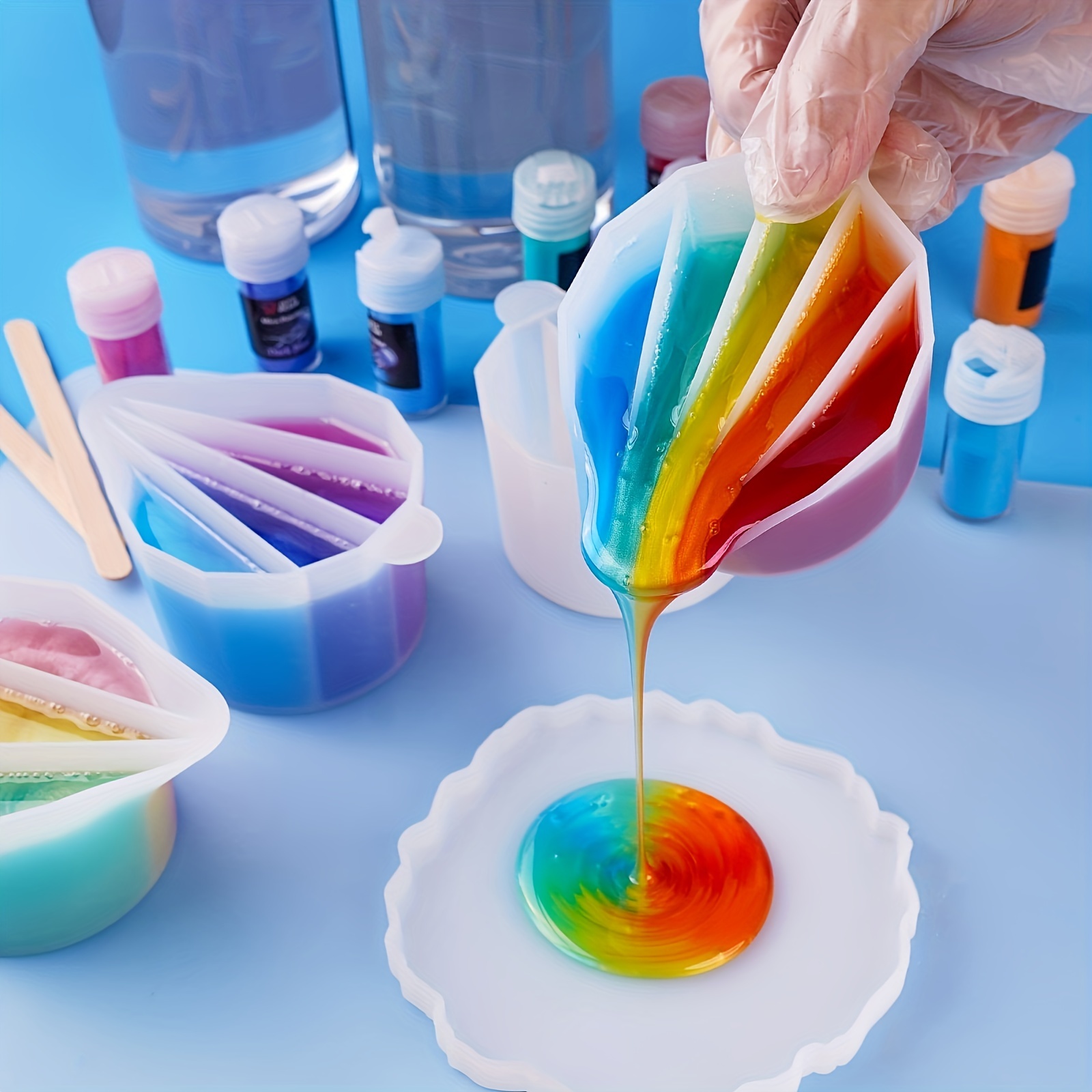 Copo de Silicone com Divisória - Resin Art Pouring avaliação e preço