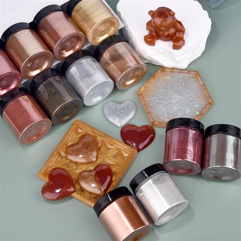 50g shimmer metálico ouro prat - Resin Art Uv avaliação e preço