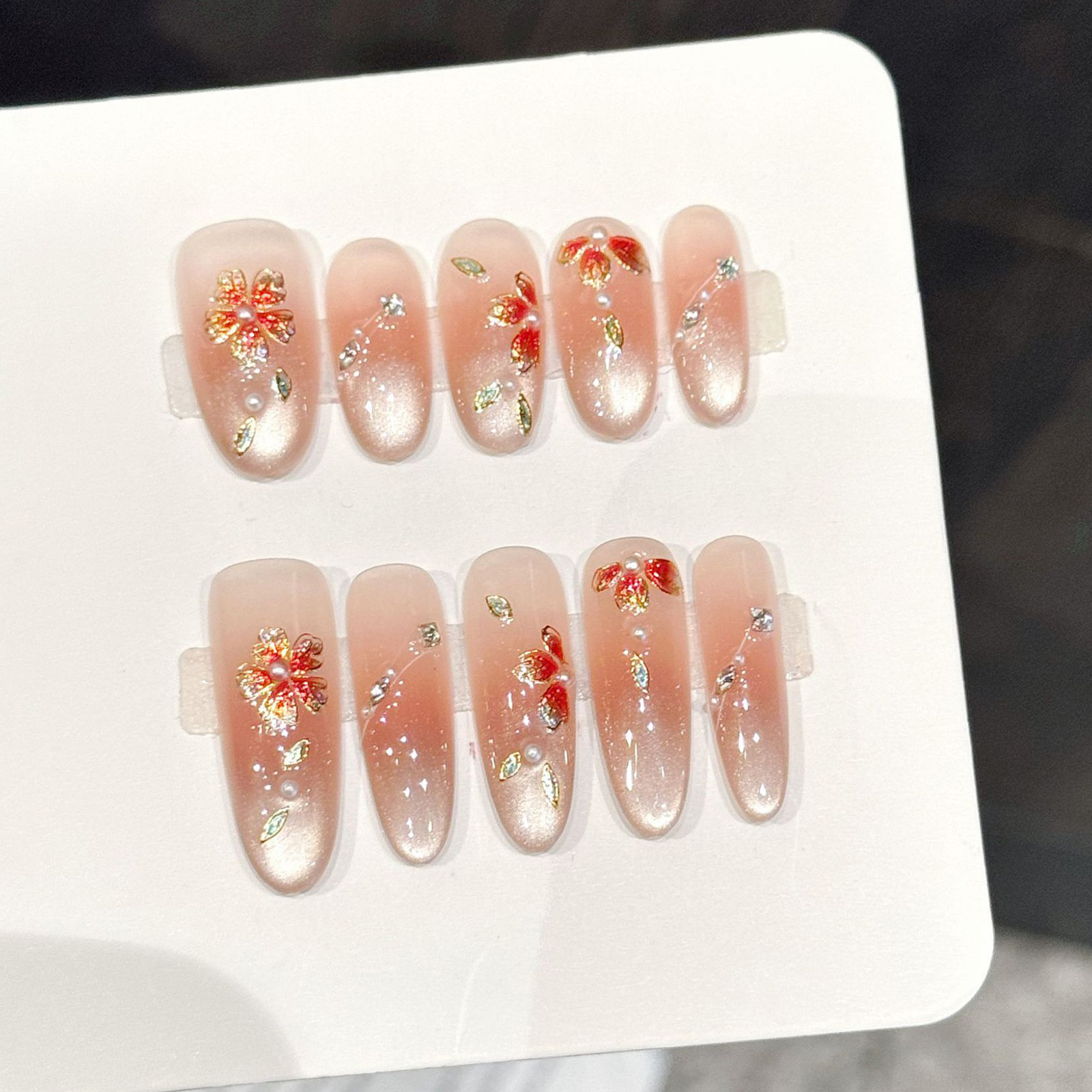 10 pçs artesanal unhas falsas  - Resin Art Design avaliação e preço