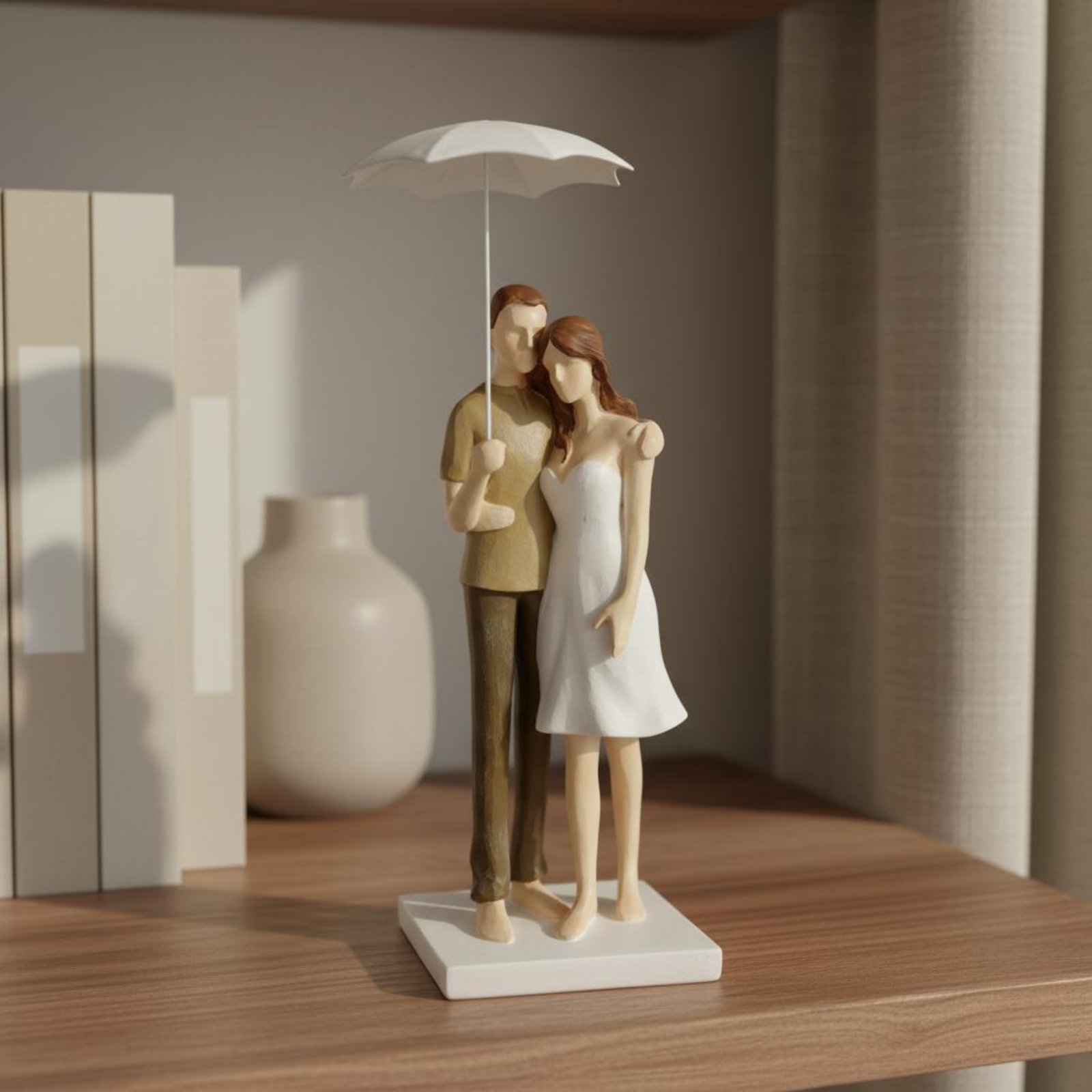 Estátua de Casal Sob um Guarda - Resin Art Design For Wedding avaliação e preço