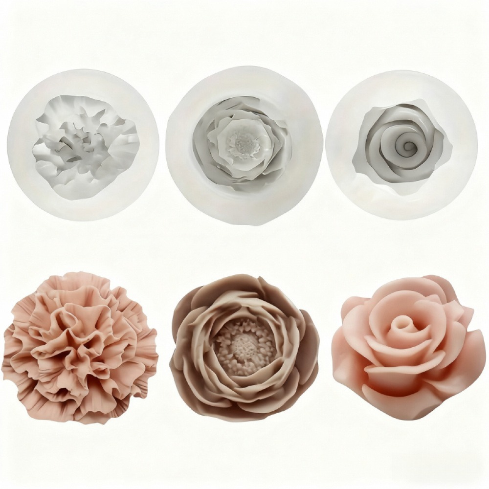Moldes de silicone rosa, peôni - Resin Art Design For Wedding avaliação e preço